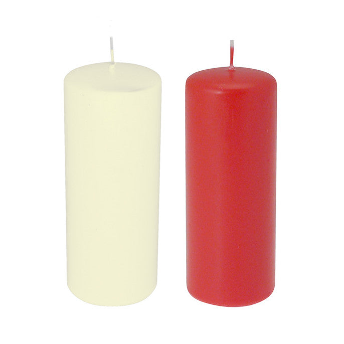CANDELOTTO MOCCOLO AVORIO/ROSSO 60X150 MM