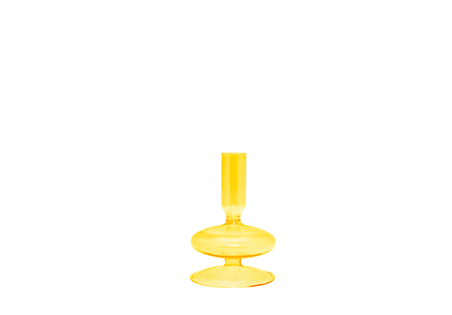 PORTACANDELE DECANTER IN VETRO SOFFIATOCOLORATO H 13 CM