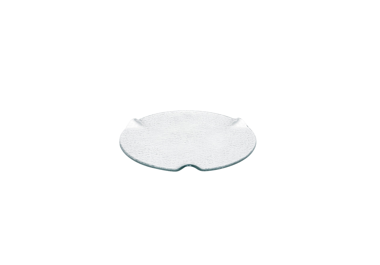 PORTACANDELE FLAT PIATTO IN VETRO TRASPARENTE D 23 CM