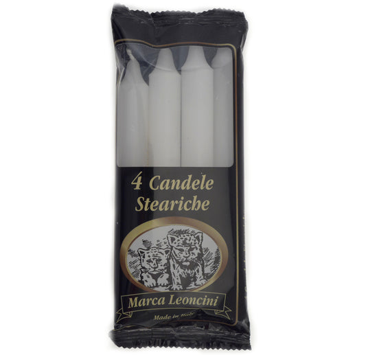 CANDELE STEARICHE LEONCINI (4 PEZZI)
