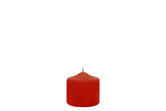 CANDELOTTO MOCCOLO AVORIO/ROSSO 80X80 MM
