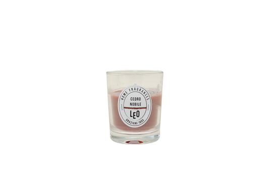 CANDELA COLORATA E PROFUMATA IN VETRO 55X75 MM