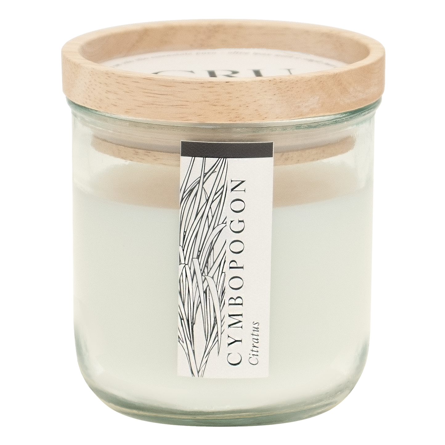 CRU: CANDELA CERA OLIVO 250g con un solo olio essenziale