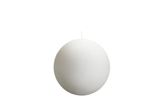 CANDELA SFERA BIANCA DIAM. 100 MM