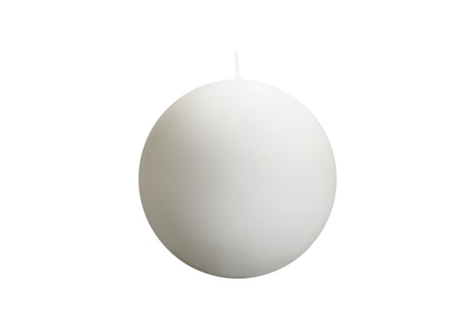 CANDELA SFERA BIANCA DIAM. 120 MM