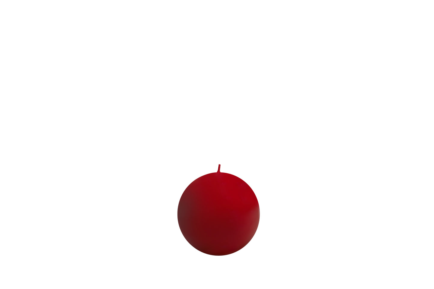 CANDELA SFERA AVORIO/ROSSO DIAM. 50 MM