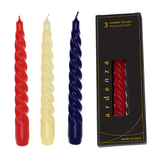 SET 3 CANDELE TORTIGLIONE 200 LACCATO
