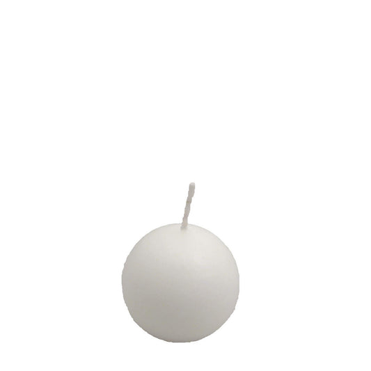 CANDELA SFERA BIANCA DIAM. 50 MM